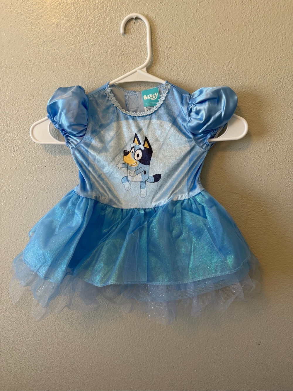 Bluey Girls Tutu Dress Halloween Costume 2T Tulle Puff Sleeve Dress Up Dress